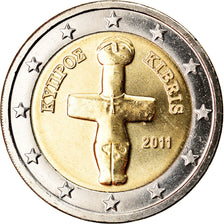 Cipro, 2 Euro, 2011, SPL, Bi-metallico, KM:85