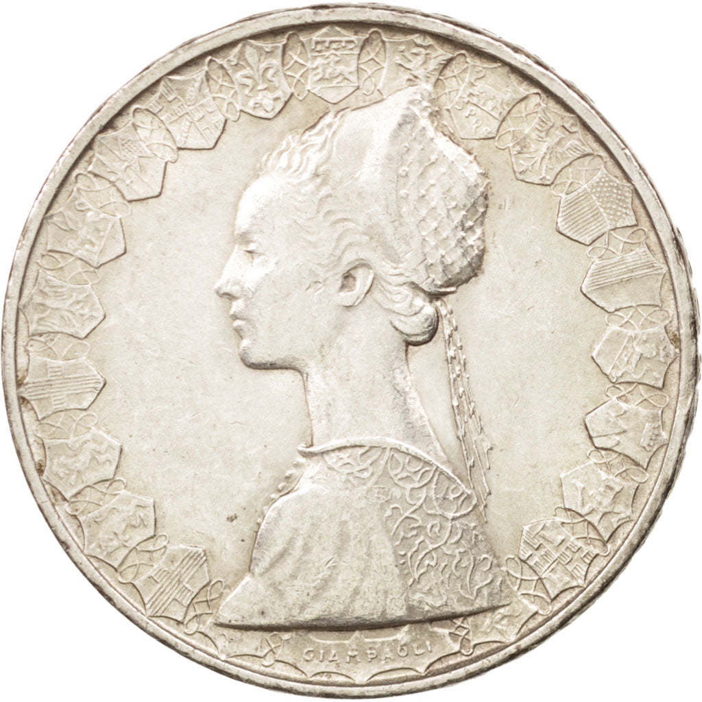 Coin, Italy, 500 Lire, 1958, Rome, AU(55-58), Silver, KM:98