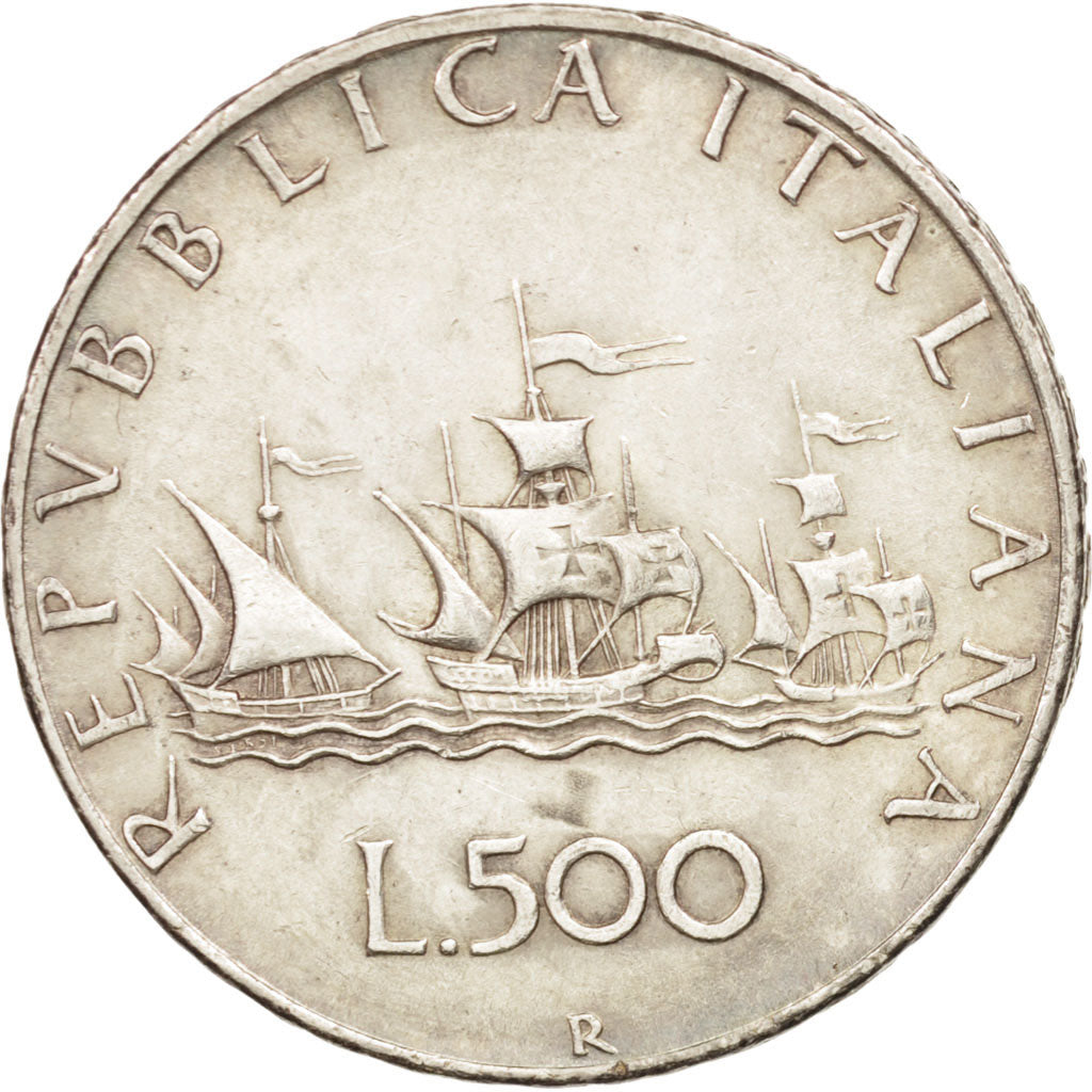 Coin, Italy, 500 Lire, 1958, Rome, AU(55-58), Silver, KM:98