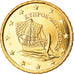 Chipre, 10 Euro Cent, 2011, MS(63), Latão, KM:81