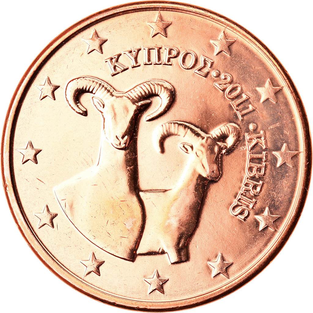 Cypr, 5 Euro Cent, 2011, MS(63), Miedź platerowana stalą, KM:80
