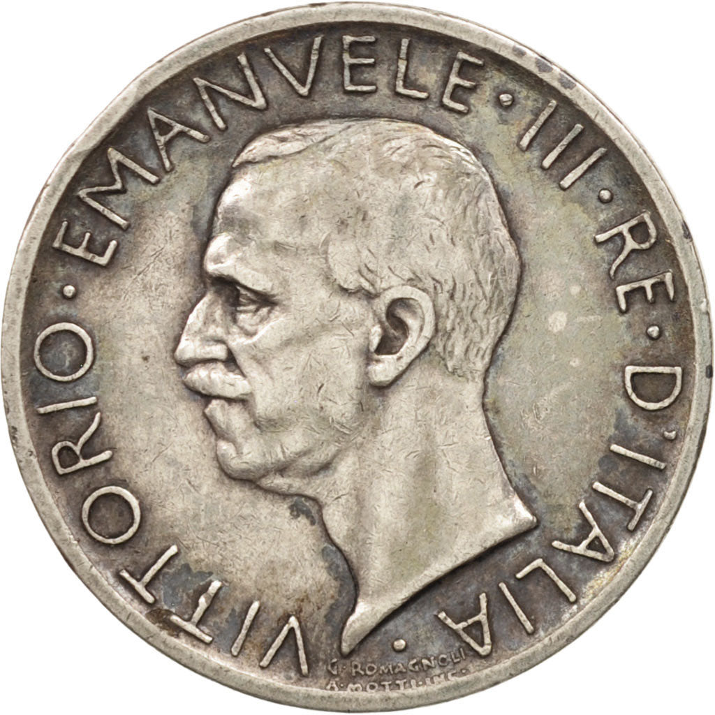 Coin, Italy, Vittorio Emanuele III, 5 Lire, 1927, Rome, EF(40-45), Silver