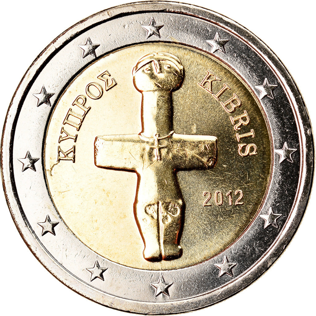 Cypr, 2 Euro, 2012, MS(63), Bimetaliczny, KM:85