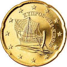 Chipre, 20 Euro Cent, 2012, SC, Latón, KM:82