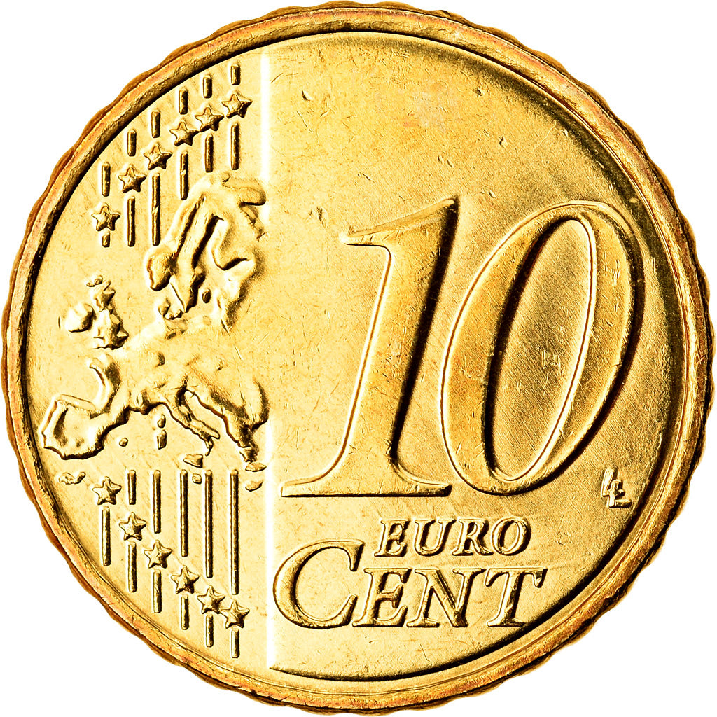 Chypre, 10 Euro Cent, 2012, SPL, Laiton, KM:81
