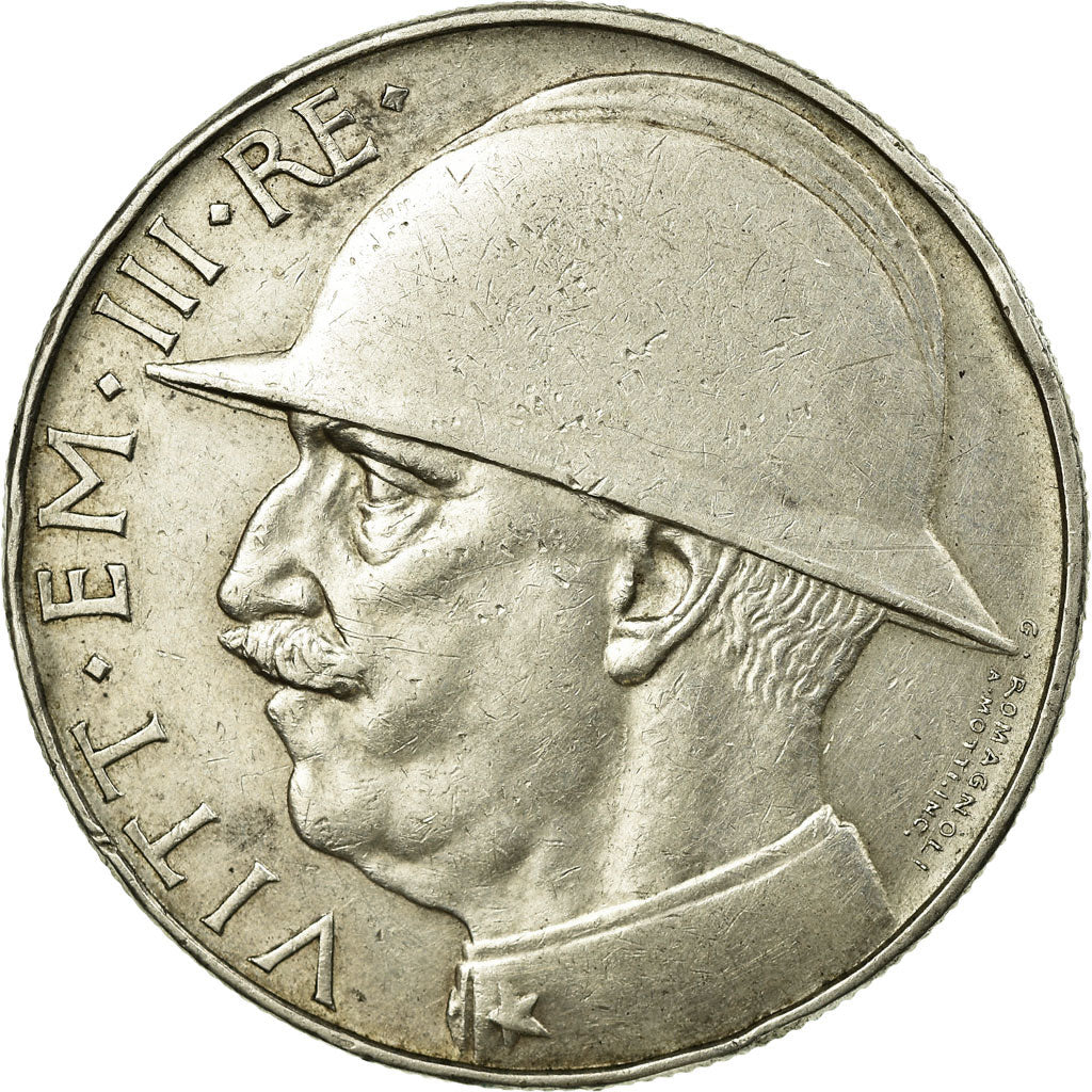 Coin, Italy, Vittorio Emanuele III, 20 Lire, 1928, Rome, AU(50-53), Silver