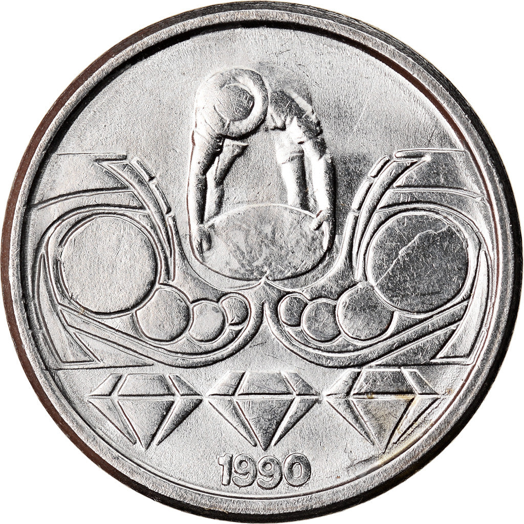 Munten, Brazilië, 10 Centavos, 1990, FR+, Stainless Steel, KM:613