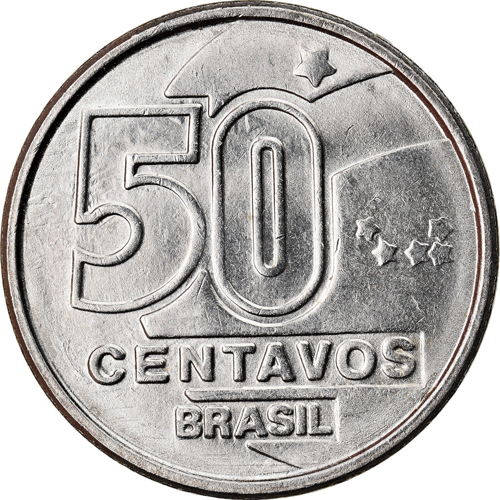 Munten, Brazilië, 50 Centavos, 1989, ZF, Stainless Steel, KM:614