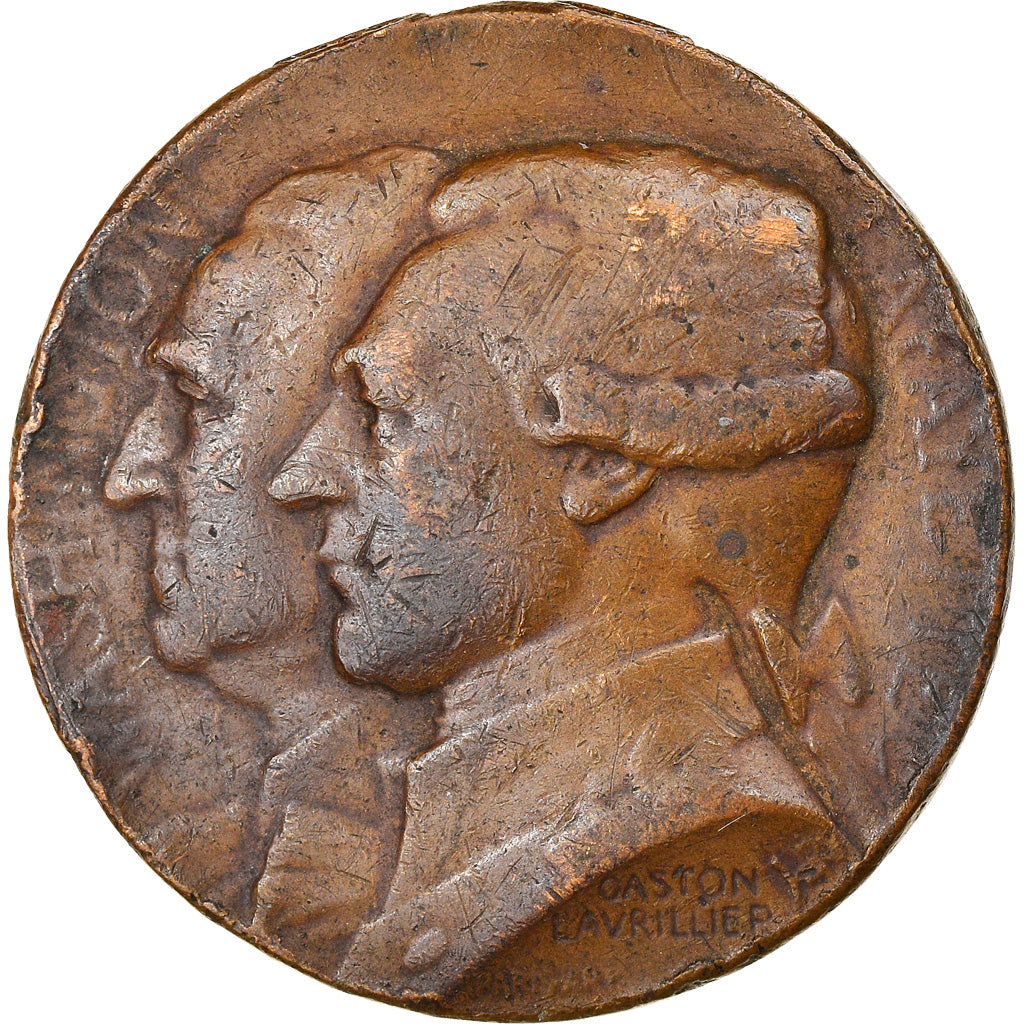 France, Medal, Journée de Paris, 1917, Washington and Lafayette, History, 1917
