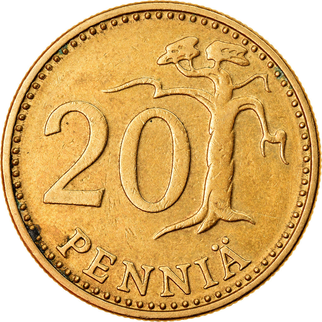 Monnaie, Finlande, 20 Pennia, 1976, TTB, Aluminum-Bronze, KM:47