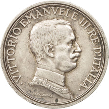 Italy, Vittorio Emanuele III, 2 Lire, 1916, Rome, EF(40-45), Silver, KM:55