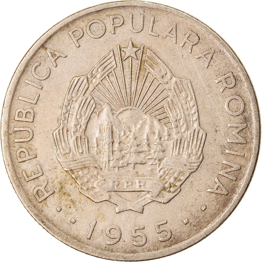 Coin, Romania, 50 Bani, 1955, VF(30-35), Copper-nickel, KM:86