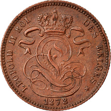 Coin, Belgium, Leopold II, Centime, 1873, AU(50-53), Copper, KM:33.1