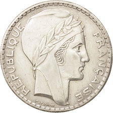 France, Turin, 20 Francs, 1934, Paris, AU(50-53), Silver, KM:879, Gadoury:852