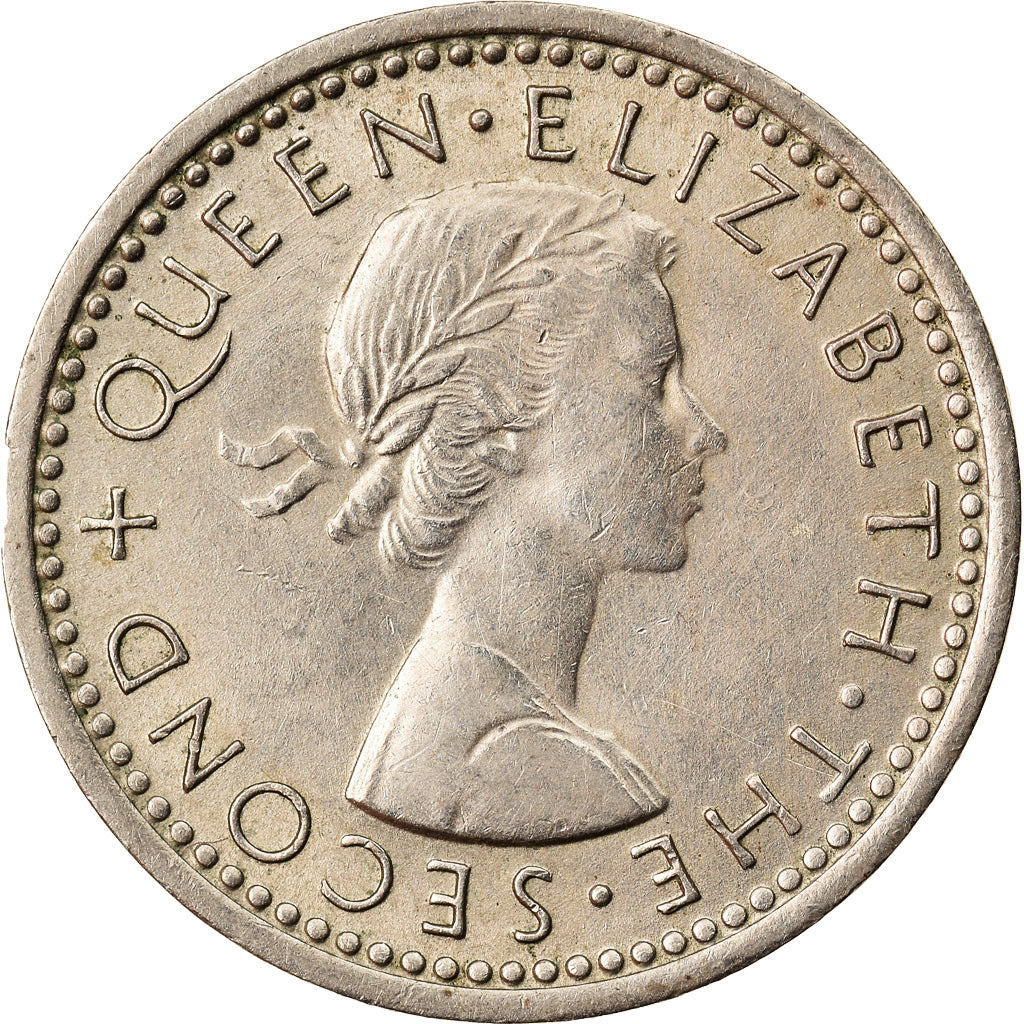 Coin, New Zealand, Elizabeth II, 3 Pence, 1960, AU(50-53), Copper-nickel