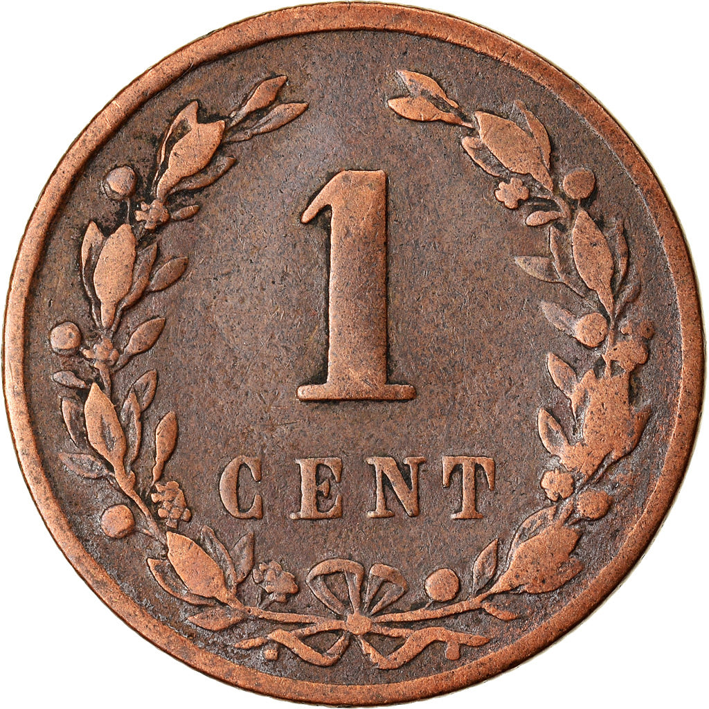 Coin, Netherlands, William III, Cent, 1877, VF(20-25), Bronze, KM:107.1