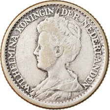Coin, Netherlands, Wilhelmina I, 25 Cents, 1918, VF(30-35), Silver, KM:146