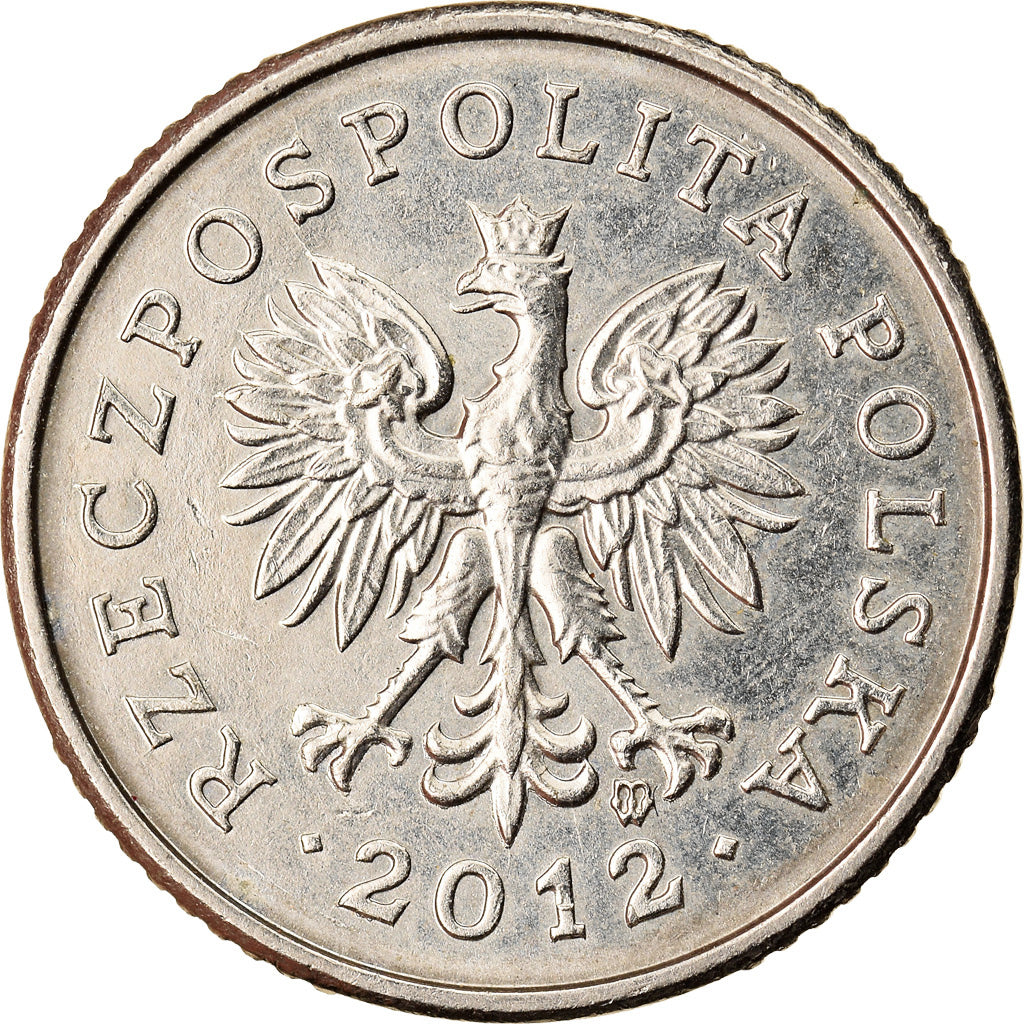 Moneta, Polonia, 10 Groszy, 2012, Warsaw, BB+, Rame-nichel, KM:279