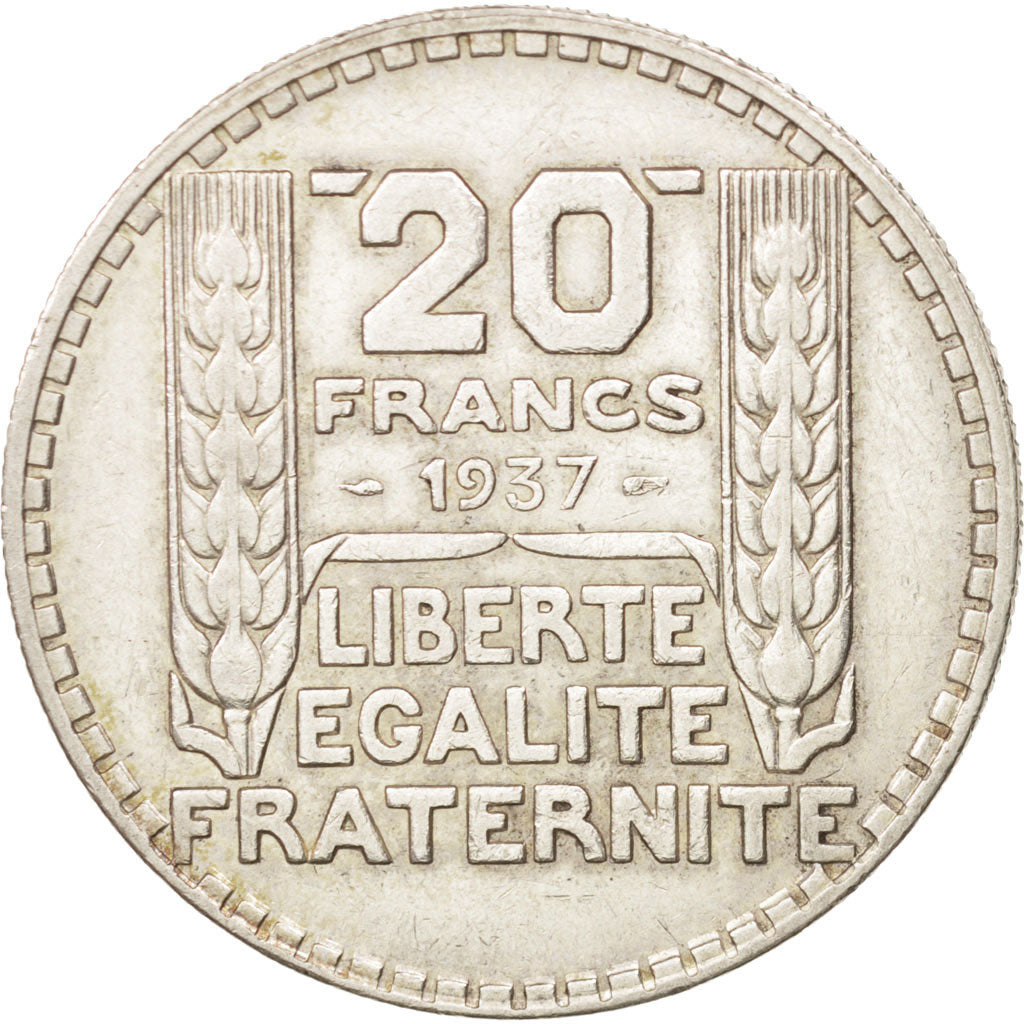 France, Turin, 20 Francs, 1937, Paris, TTB+, Argent, KM:879, Gadoury:852