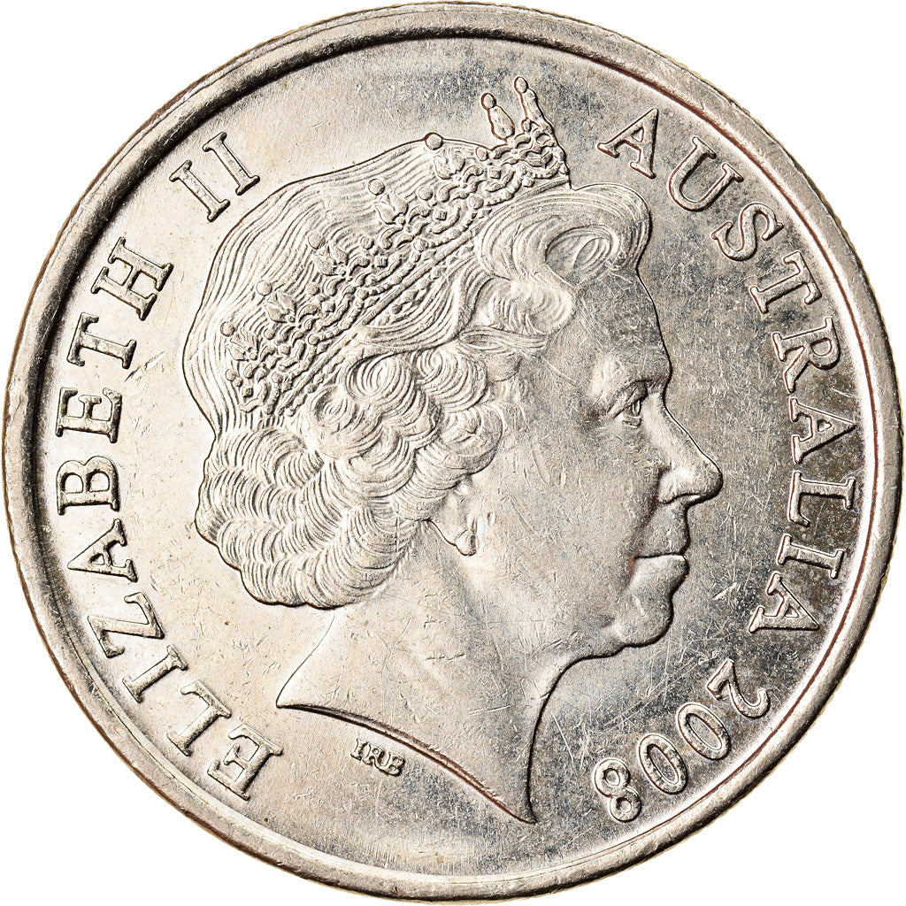 Moneta, Australia, Elizabeth II, 10 Cents, 2008, BB, Rame-nichel, KM:402