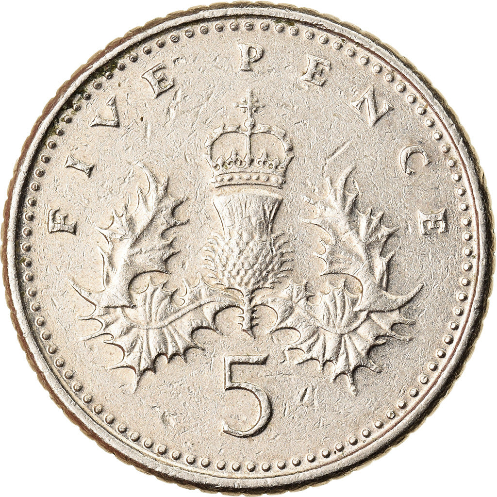 Münze, Großbritannien, THORN, Elizabeth II, 5 Pence, 1999, SS, Copper-nickel