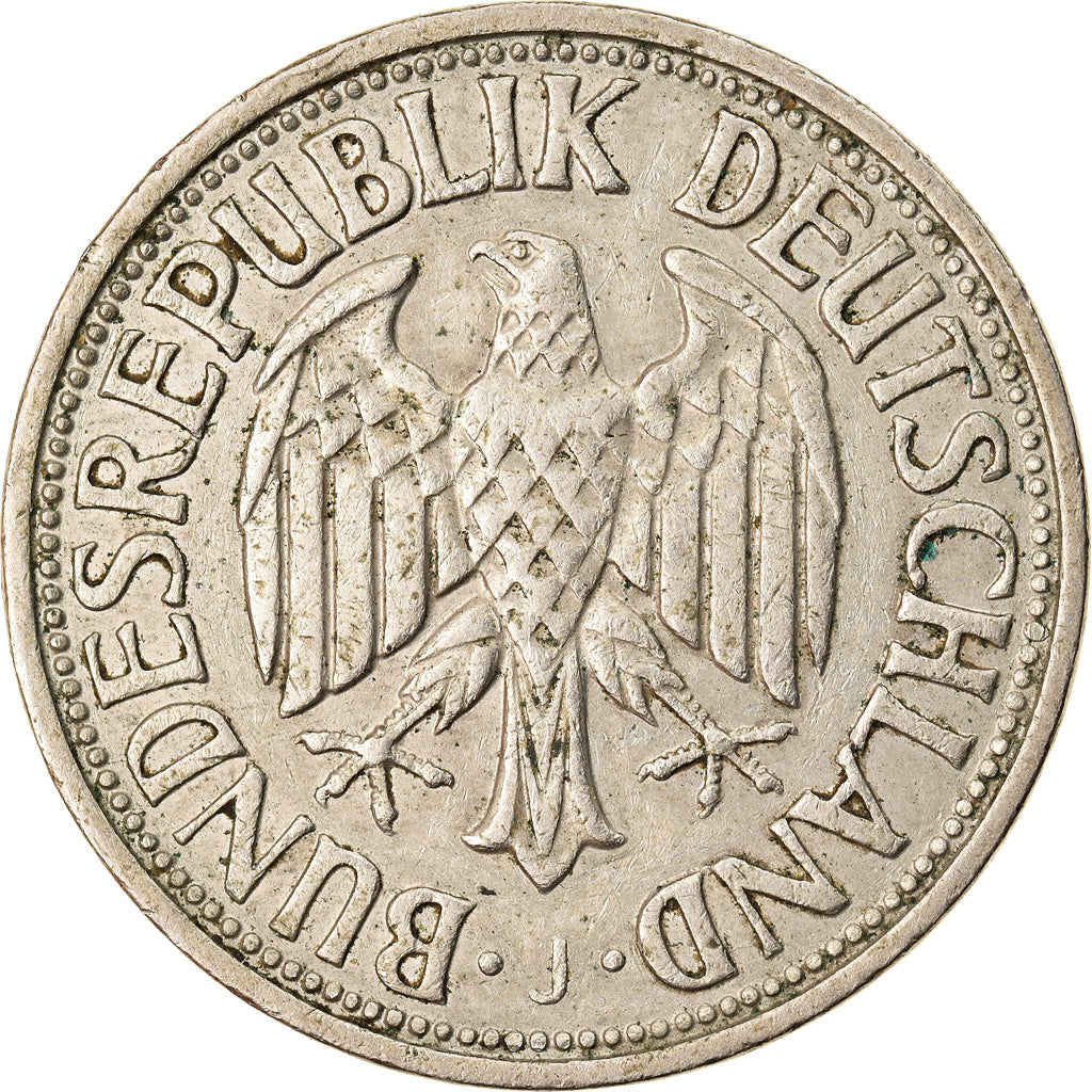 Coin, GERMANY - FEDERAL REPUBLIC, Mark, 1954, Hambourg, EF(40-45)