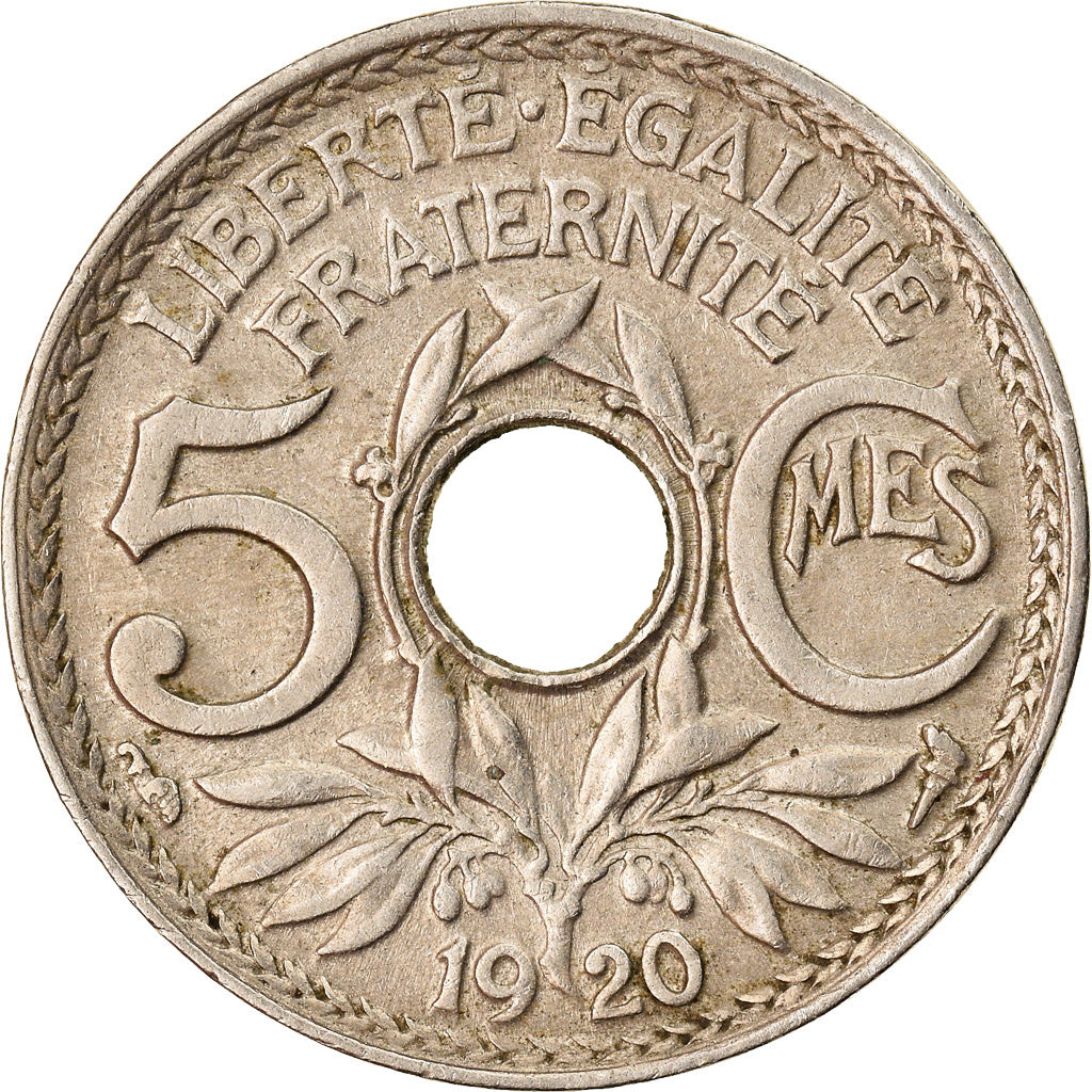 Coin, France, Lindauer, 5 Centimes, 1920, EF(40-45), Copper-nickel, KM:865