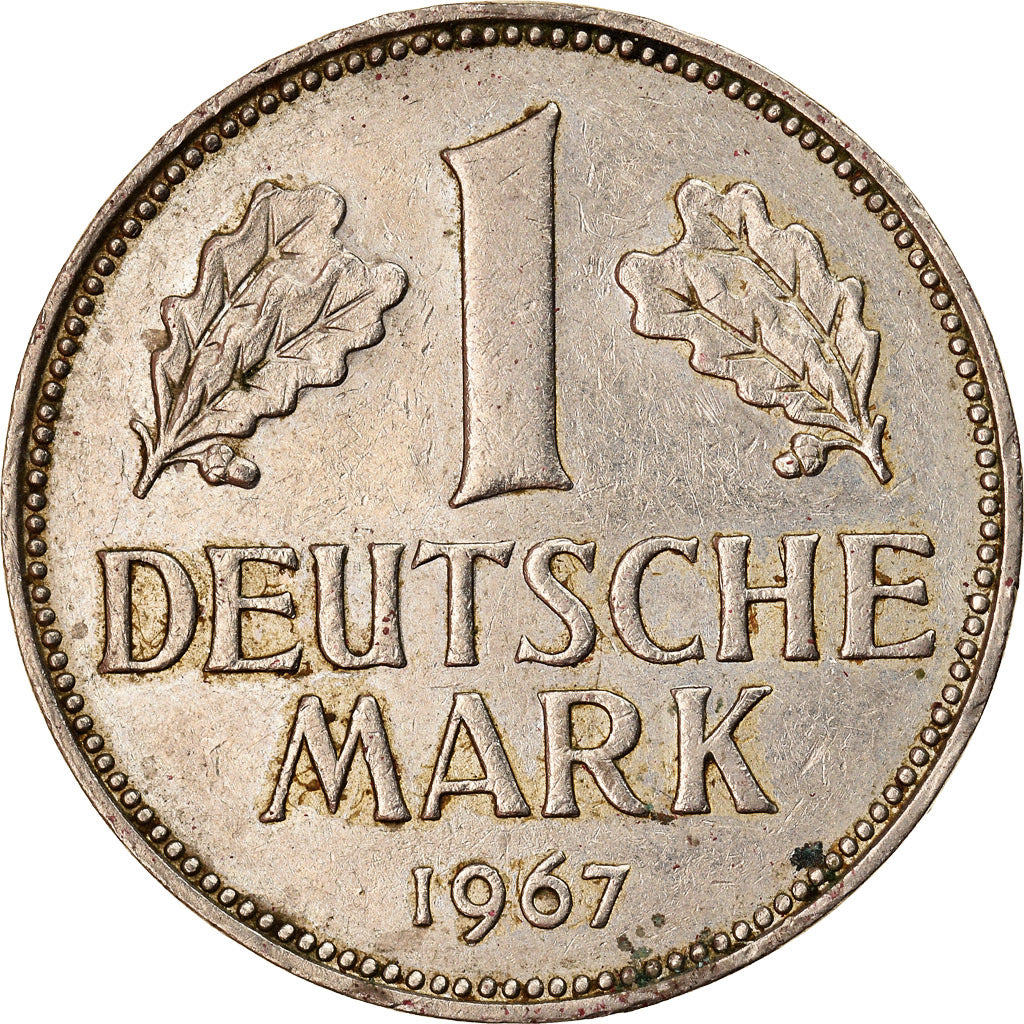 Coin, GERMANY - FEDERAL REPUBLIC, Mark, 1967, Karlsruhe, VF(30-35)