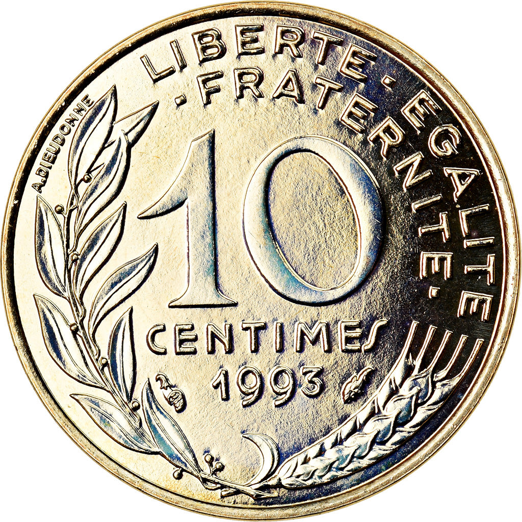 Coin, France, Marianne, 10 Centimes, 1993, Paris, Medal alignment, MS(65-70)