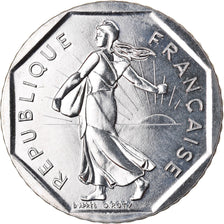 Coin, France, Semeuse, 2 Francs, 1993, Medal alignment, MS(65-70), Nickel