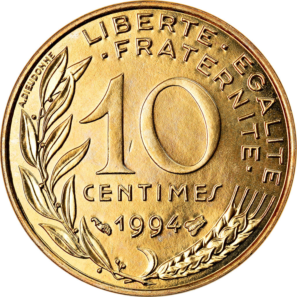 Coin, France, Marianne, 10 Centimes, 1994, Paris, BU, MS(65-70)