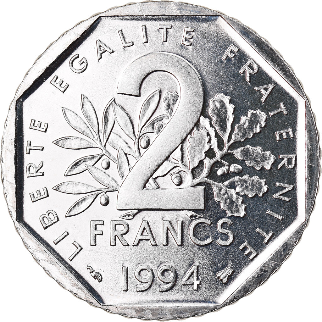 Monnaie, France, Semeuse, 2 Francs, 1994, BU, FDC, Nickel, Gadoury:547, KM:942.1