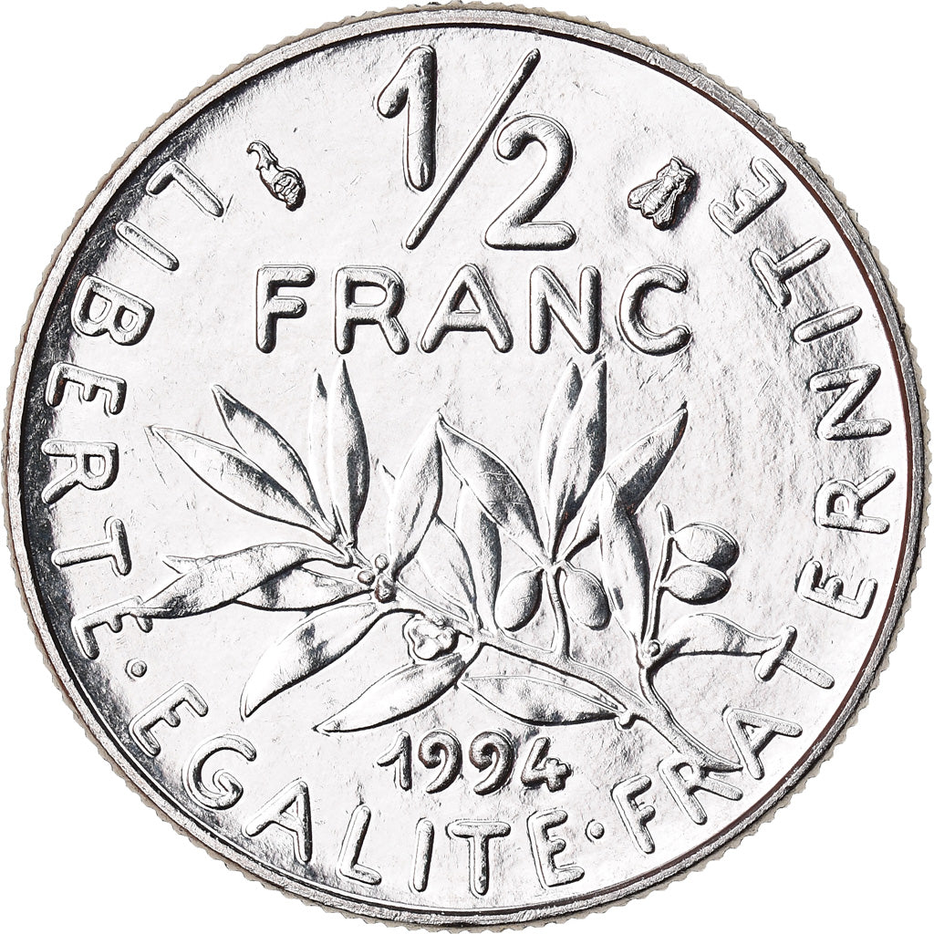 Coin, France, Semeuse, 1/2 Franc, 1994, Paris, BU, MS(65-70), Nickel, KM:931.1