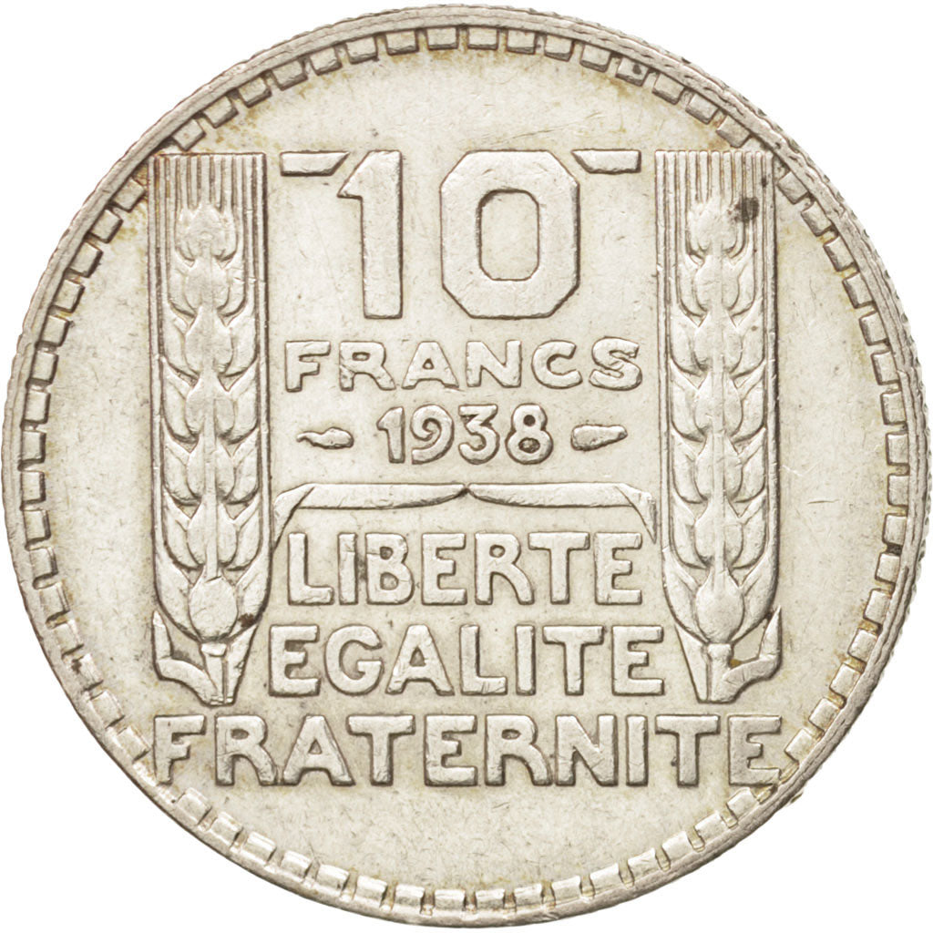 Münze, Frankreich, Turin, 10 Francs, 1938, Paris, SS+, Silber, KM:878