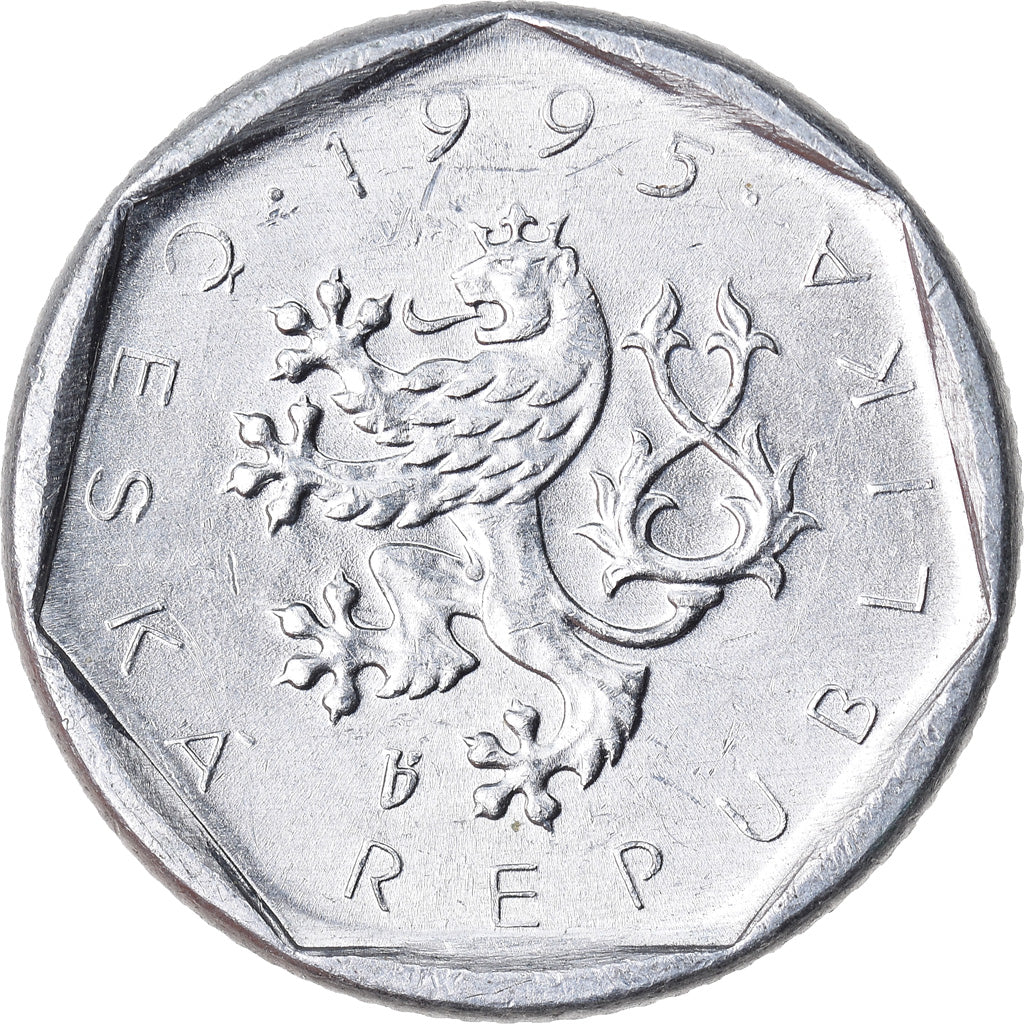 Coin, Czech Republic, 20 Haleru, 1995, EF(40-45), Aluminum, KM:2.1