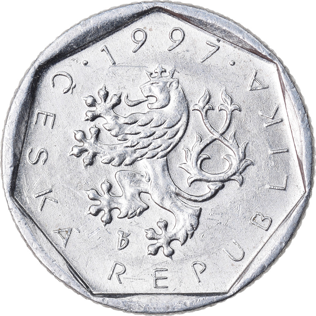 Coin, Czech Republic, 20 Haleru, 1997, EF(40-45), Aluminum, KM:2.1