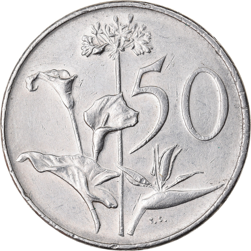 Moneda, Sudáfrica, 50 Cents, 1974, MBC, Níquel, KM:87