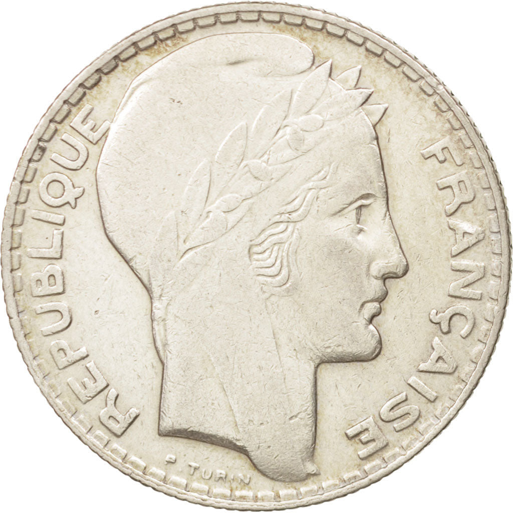 Moneda, Francia, Turin, 10 Francs, 1931, Paris, MBC+, Plata, KM:878, Gadoury:801