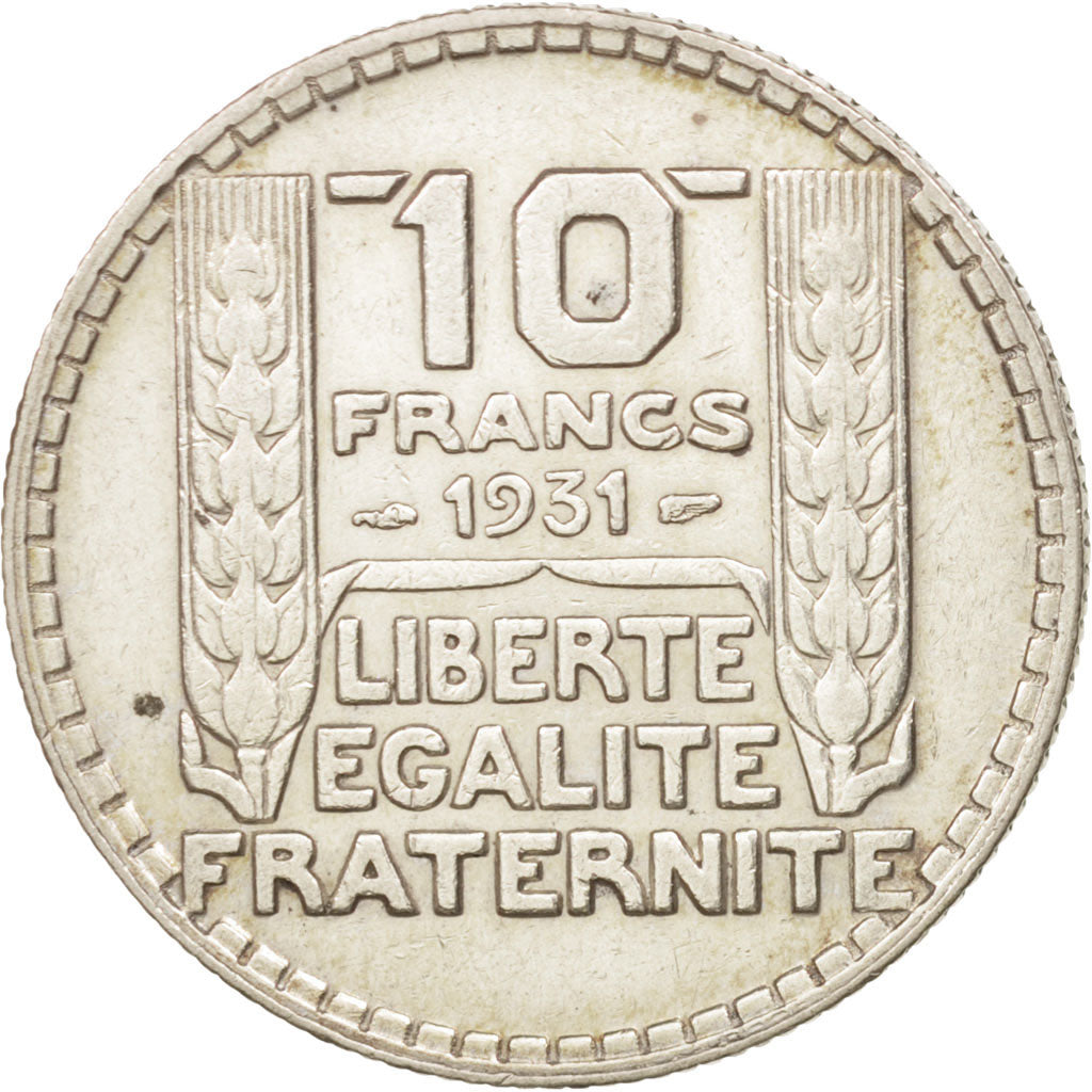 Moneda, Francia, Turin, 10 Francs, 1931, Paris, MBC+, Plata, KM:878, Gadoury:801