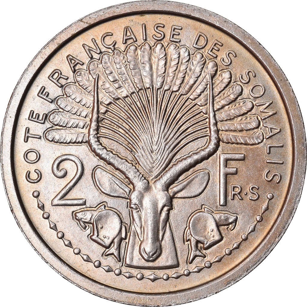 Munten, Franse kust van Somalië, 2 Francs, 1948, Paris, ESSAI, PR