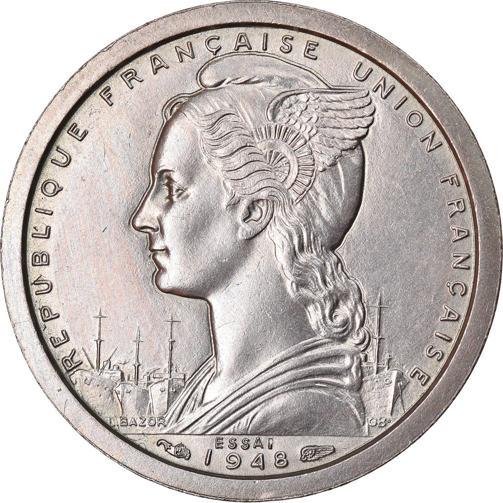 Coin, French Somaliland, Franc, 1948, Paris, ESSAI, AU(55-58), Copper-nickel