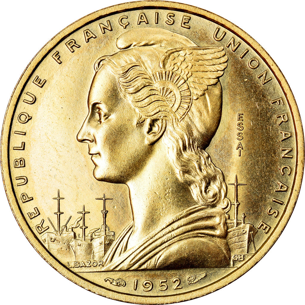 Monnaie, Côte française des Somalis, 20 Francs, 1952, Paris, ESSAI, SPL