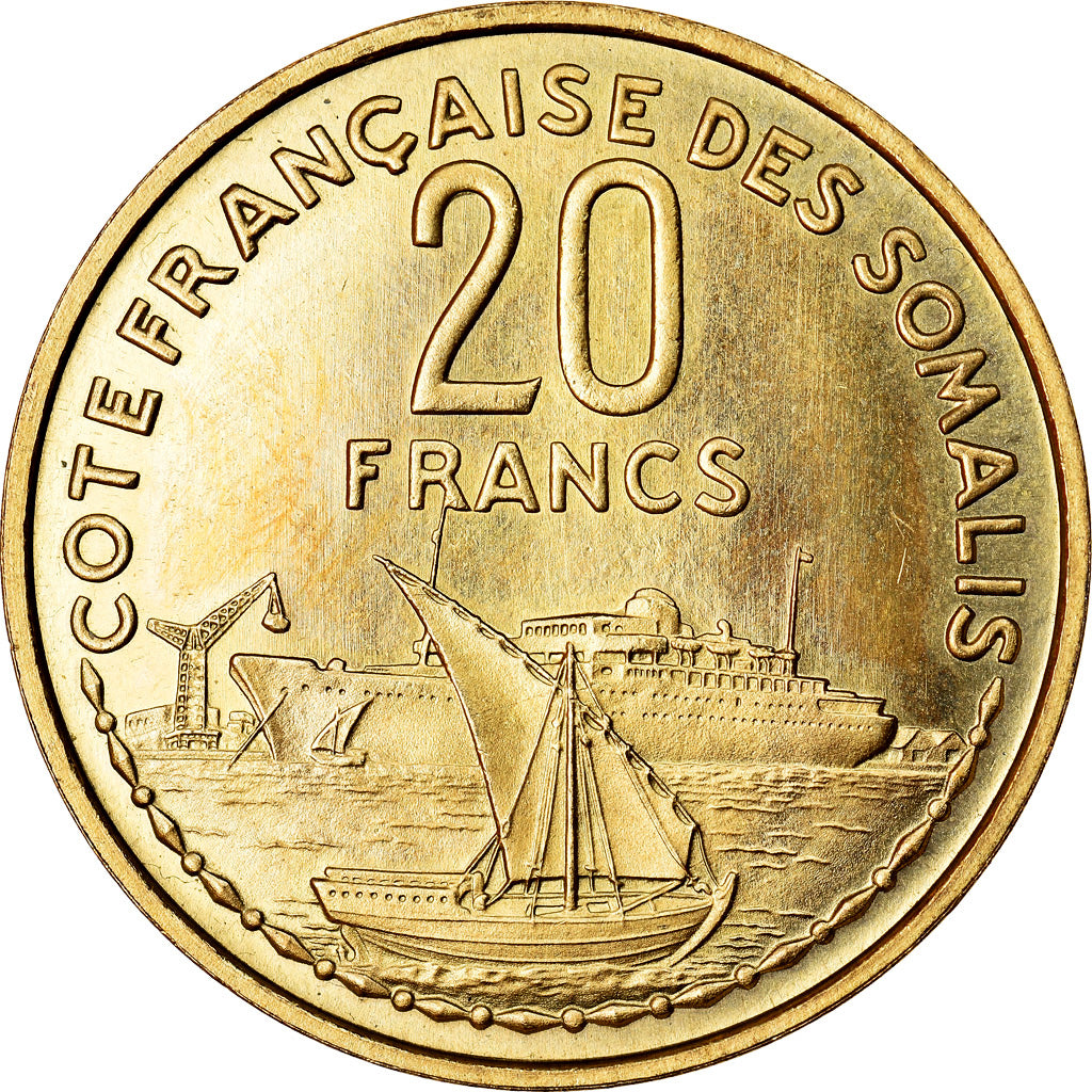 Monnaie, Côte française des Somalis, 20 Francs, 1952, Paris, ESSAI, SPL