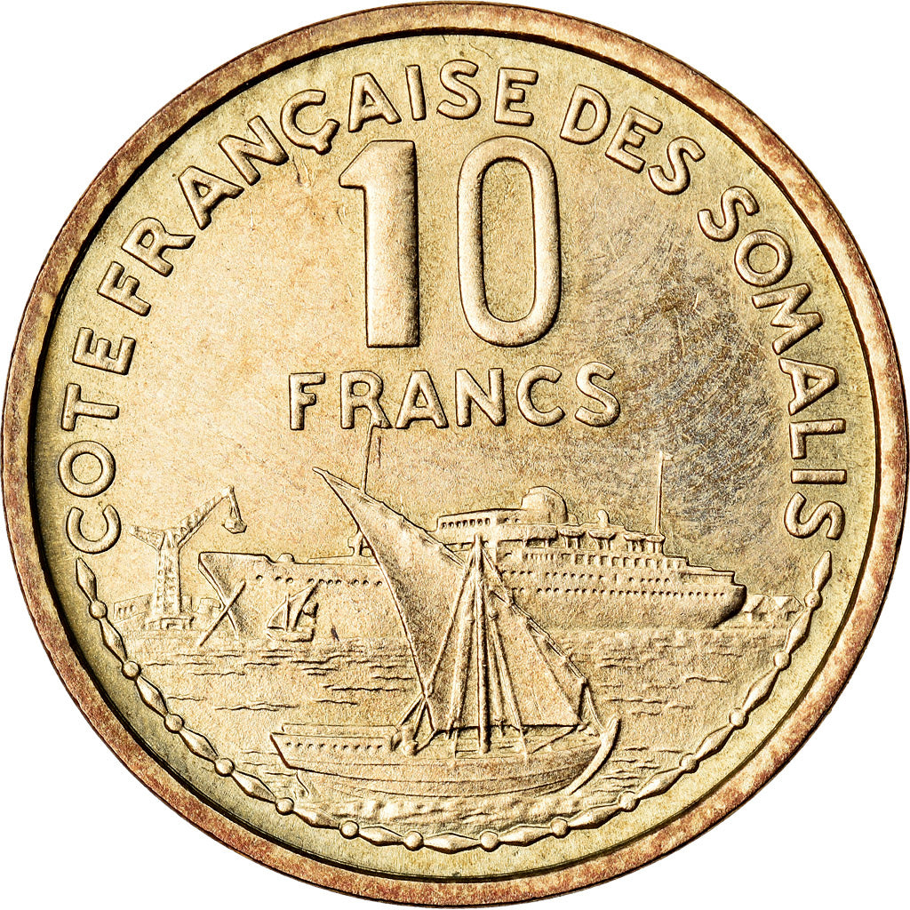 Moneta, Costa francese dei somali, 10 Francs, 1965, Paris, ESSAI, SPL