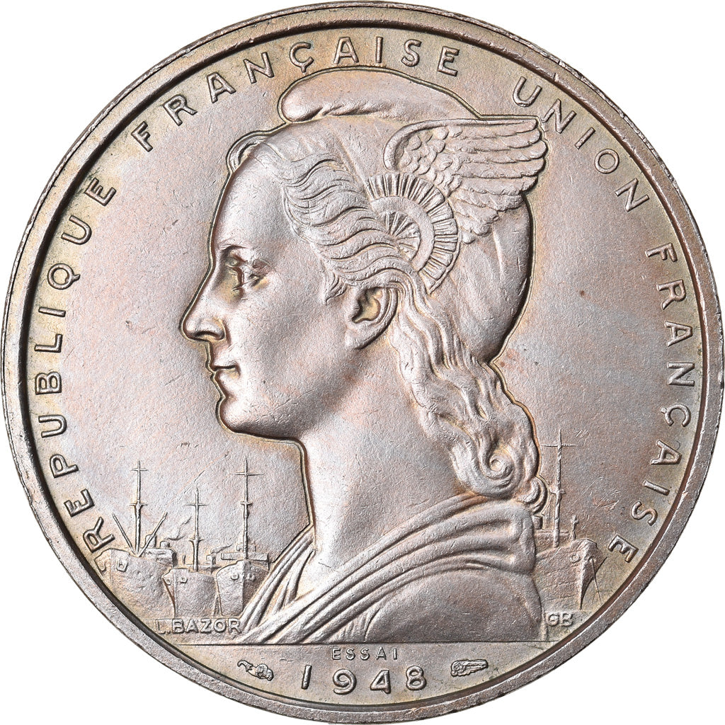 Monnaie, Côte française des Somalis, 5 Francs, 1948, Paris, ESSAI, SPL
