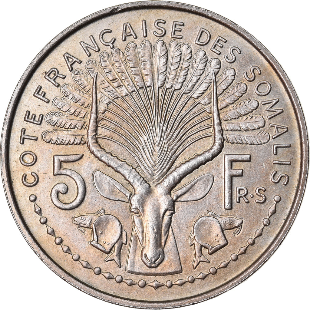 Monnaie, Côte française des Somalis, 5 Francs, 1948, Paris, ESSAI, SPL