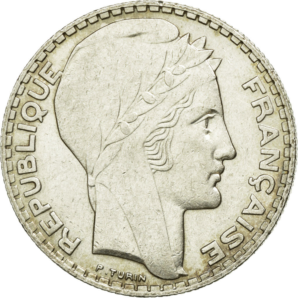Munten, Frankrijk, Turin, 10 Francs, 1934, Paris, ZF+, Zilver, KM:878