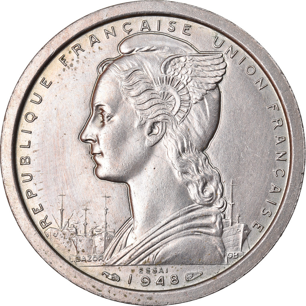 Monnaie, Côte française des Somalis, 2 Francs, 1948, Paris, ESSAI, SPL
