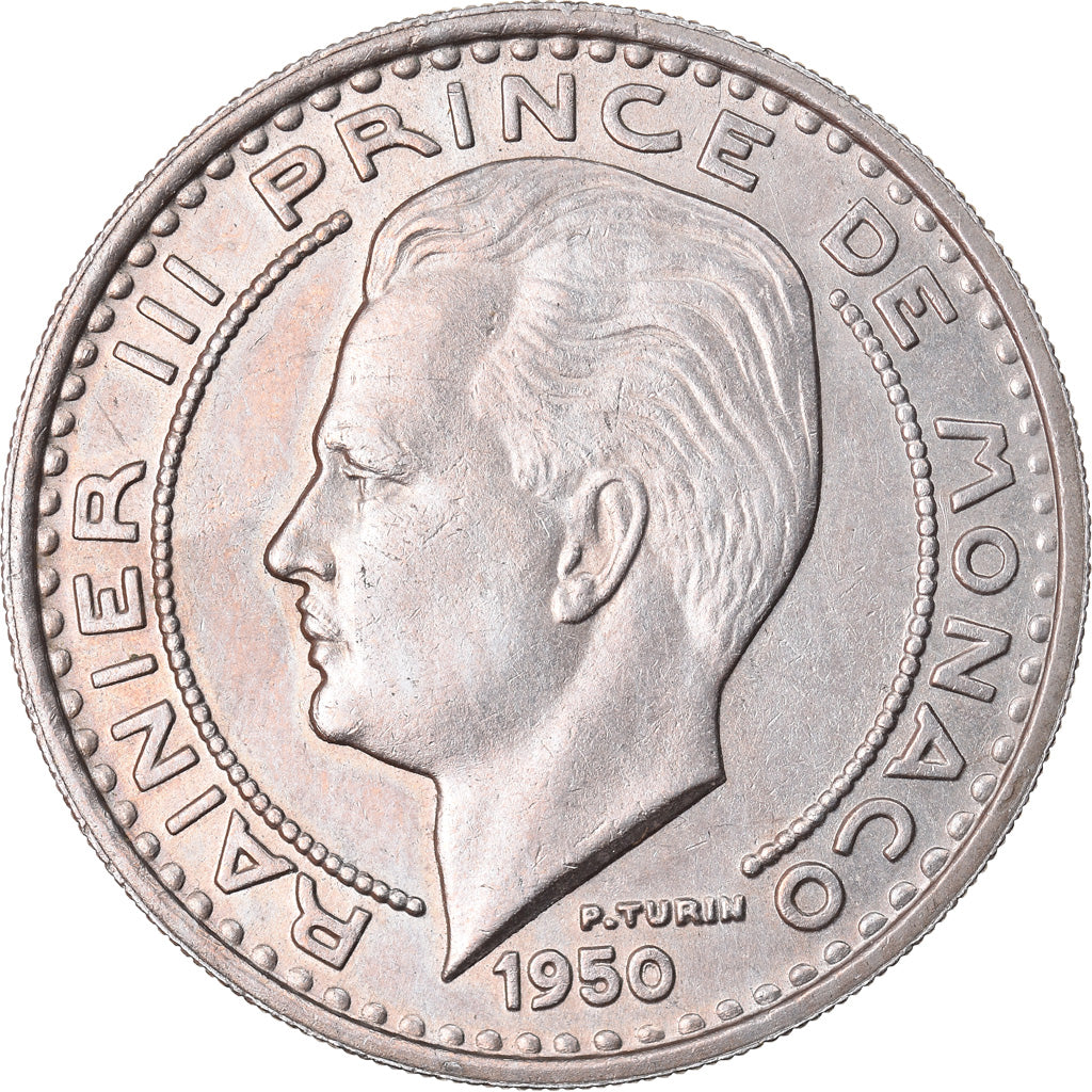 Moneta, Monaco, Rainier III, 100 Francs, Cent, 1950, BB+, Rame-nichel, KM:133