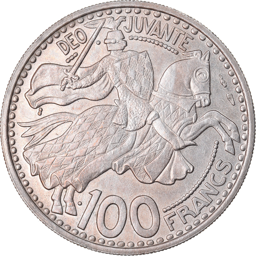 Moneta, Monaco, Rainier III, 100 Francs, Cent, 1950, BB+, Rame-nichel, KM:133